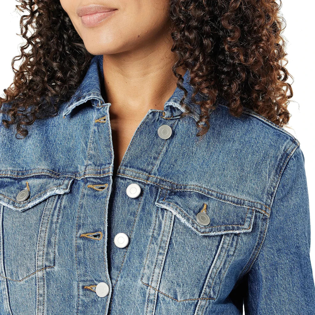 Blue Denim Crop Jacket – Stylish and Versatile Outerwear